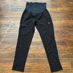 Figs Black Technical Collection Yola Maternity Pants in Black